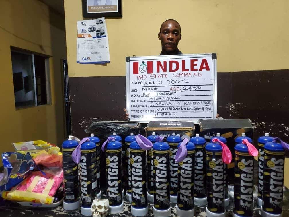 NDLEA Intercepts 64,863kg of Nitrous Oxide In Lagos, Imo, Arrests 3