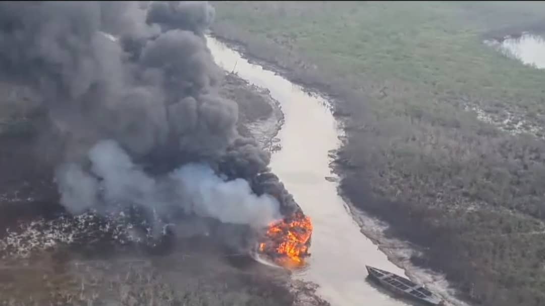 Oil Theft: NAF Air Strikes Destroy Boats, Tanks With Stolen Crude