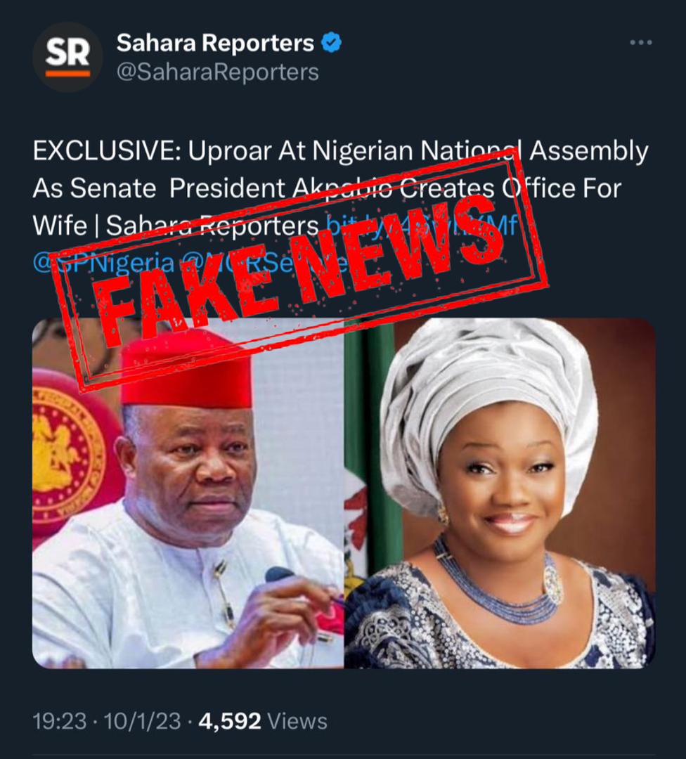 Eyiboh Debunks Report On Senate Office for Mrs Akpabio