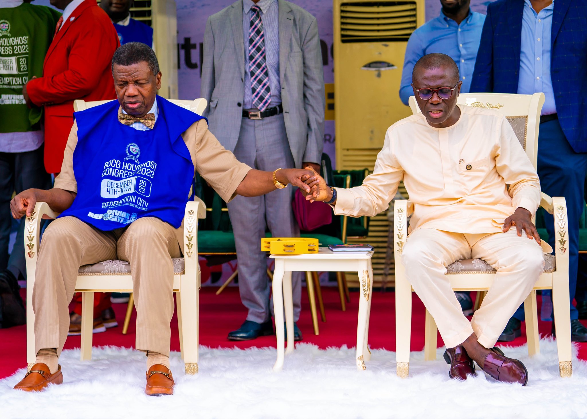 Sanwo-Olu Attends Dunsin Oyekan’s ‘The Outpouring’ Service in Lagos