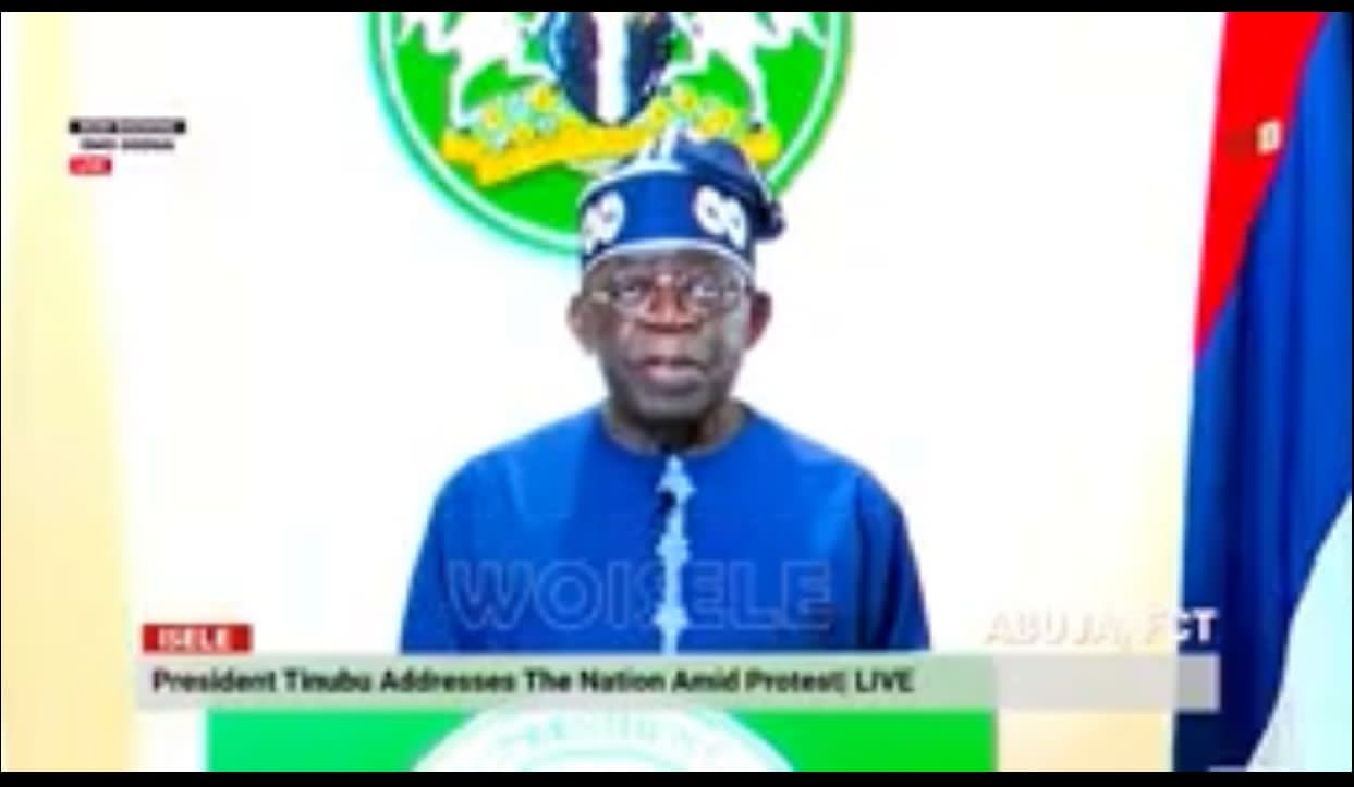 Full Text Of President Tinubu’s Broadcast On End Bad Governance Protest In Nigeria