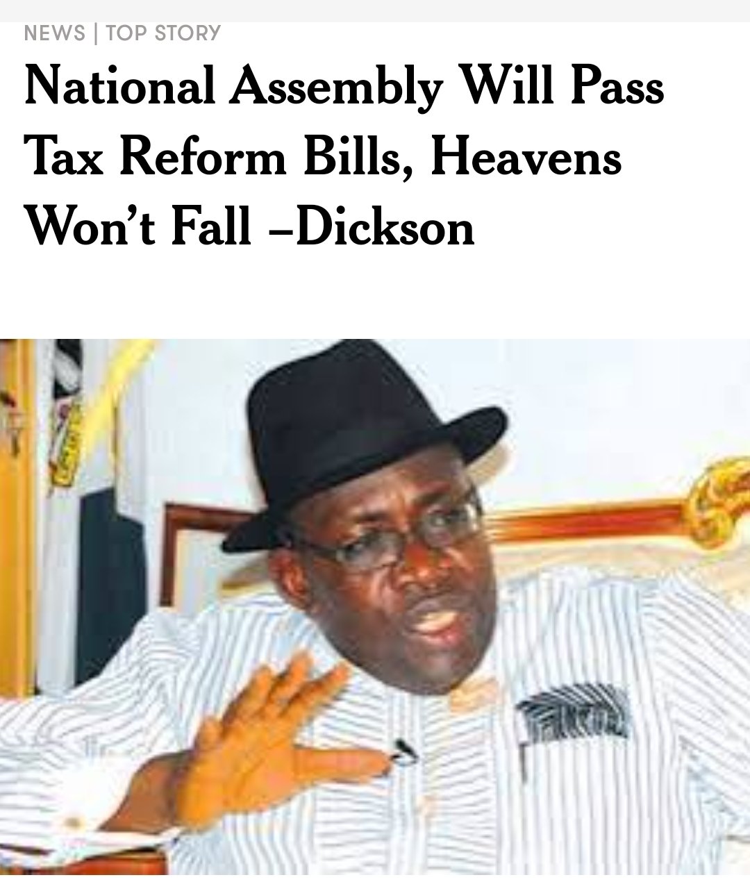 “Heaven Will Not Fall” – Senator Dickson on Tax Reform Bills