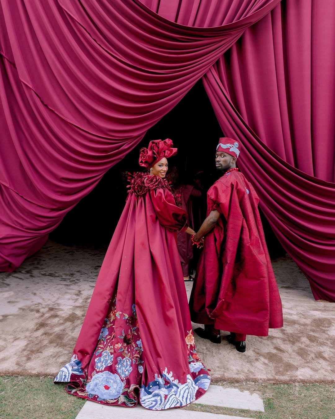Mr Eazi, Temi Otedola Seal Marriage in Multi-Country Wedding, Showcase Yorùbá Heritage