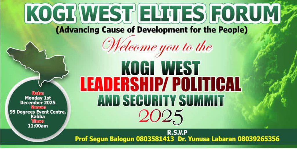 Kogi West Youth Advocate Calls for Unity and Stronger Response to Insecurity