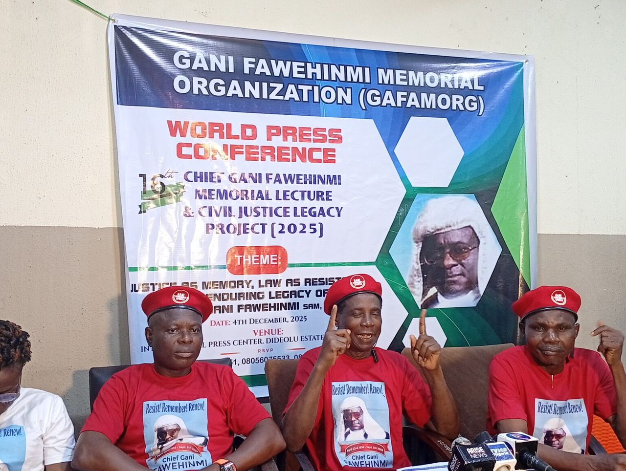 ACTIVISTS GATHER IN LAGOS TO HONOUR FAWEHINMI, LAUNCH NEW PUSH FOR JUSTICE REFORMS