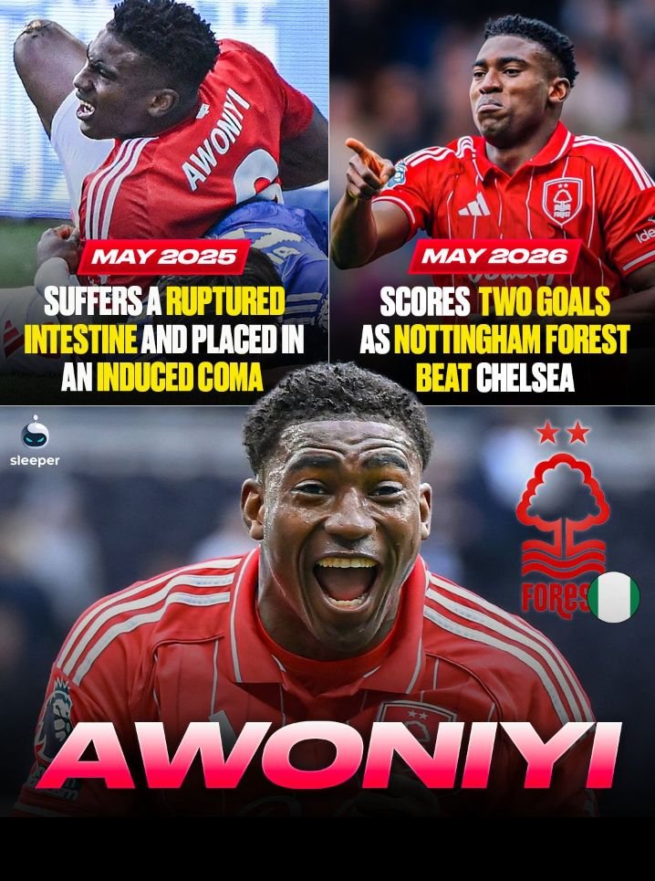 COMEBACK👏: Taiwo Awoniyi returns from abdominal rupture setback in 2025, delivers a brilliant brace as Chelsea fall 3–1 in a commanding performance.