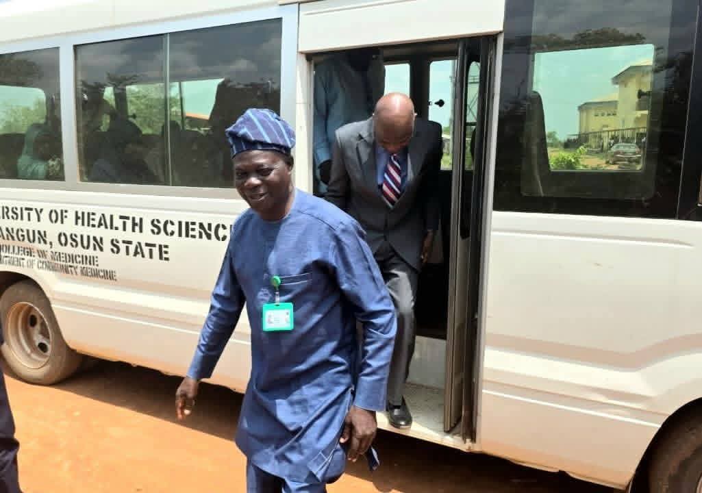 FUNATO 🇳🇬🎓: Vice Chancellor, after a working visit to Federal University of Health Sciences Ila Orangun, praised its rapid four year growth in infrastructure and academics and returned to Okeho urging stronger support to drive innovation and development at FUNATO.