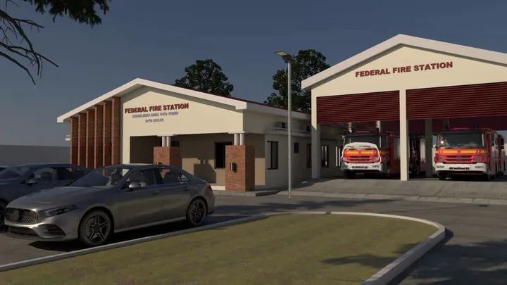 OVERVIEW: A peep into the planned Federal Fire Service station in Oyo shows a modern facility set to improve emergency response and fire safety infrastructure upon completion.