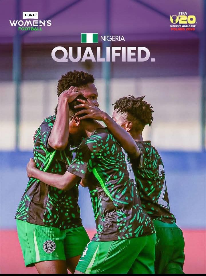 BREAKING 🇳🇬⚽️: The Nigeria women’s national under-20 football team have once again secured qualification for the FIFA U-20 Women’s World Cup, extending their strong record as one of Africa’s most consistent youth women’s sides on the global stage.