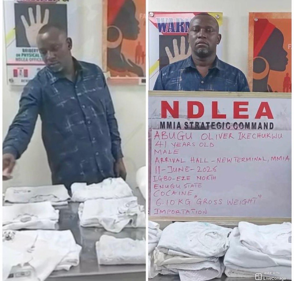 Another Igbo Man Caught: Brazil-Based Businessman Abugu Oliver Ikechukwu Arrested with Cocaine-Impregnated Shirts, Towels Worth Millions