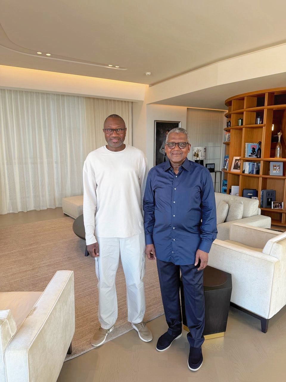 “A beautiful day at home in Monaco with my bestie, Africa’s greatest industrialist. $200 billion man in the waiting.Friendship remains one of the greatest investments 🫱🏿‍🫲🏾… F.Ote💲”