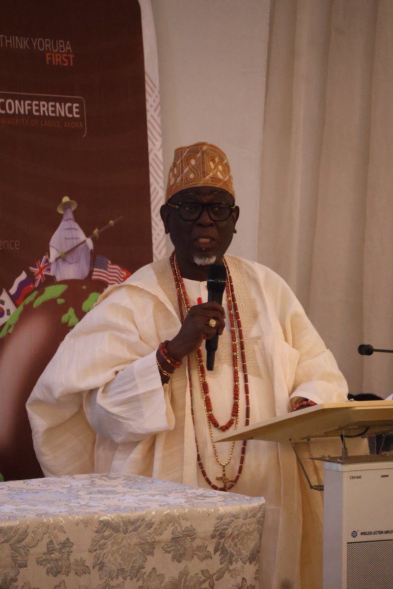 Otunba Deji Osibogun, Convener of Yoruba Koya Leadership and Training Foundation, speaks at the Think Yoruba First 4th Global Conference. He addressed the gathering on leadership development, grassroots mobilisation, and the urgent need to build the next generation of Yoruba leaders.