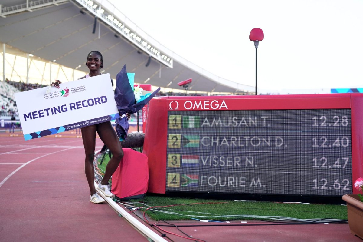 BREAKING 🇳🇬👑: Yoruba-born sprint sensation Tobi Amusan storms to victory in the women’s 100m hurdles final at the Rabat Diamond League, setting a new world record and once again putting Nigeria on top of the athletics world. 🔥🏃🏾‍♀️