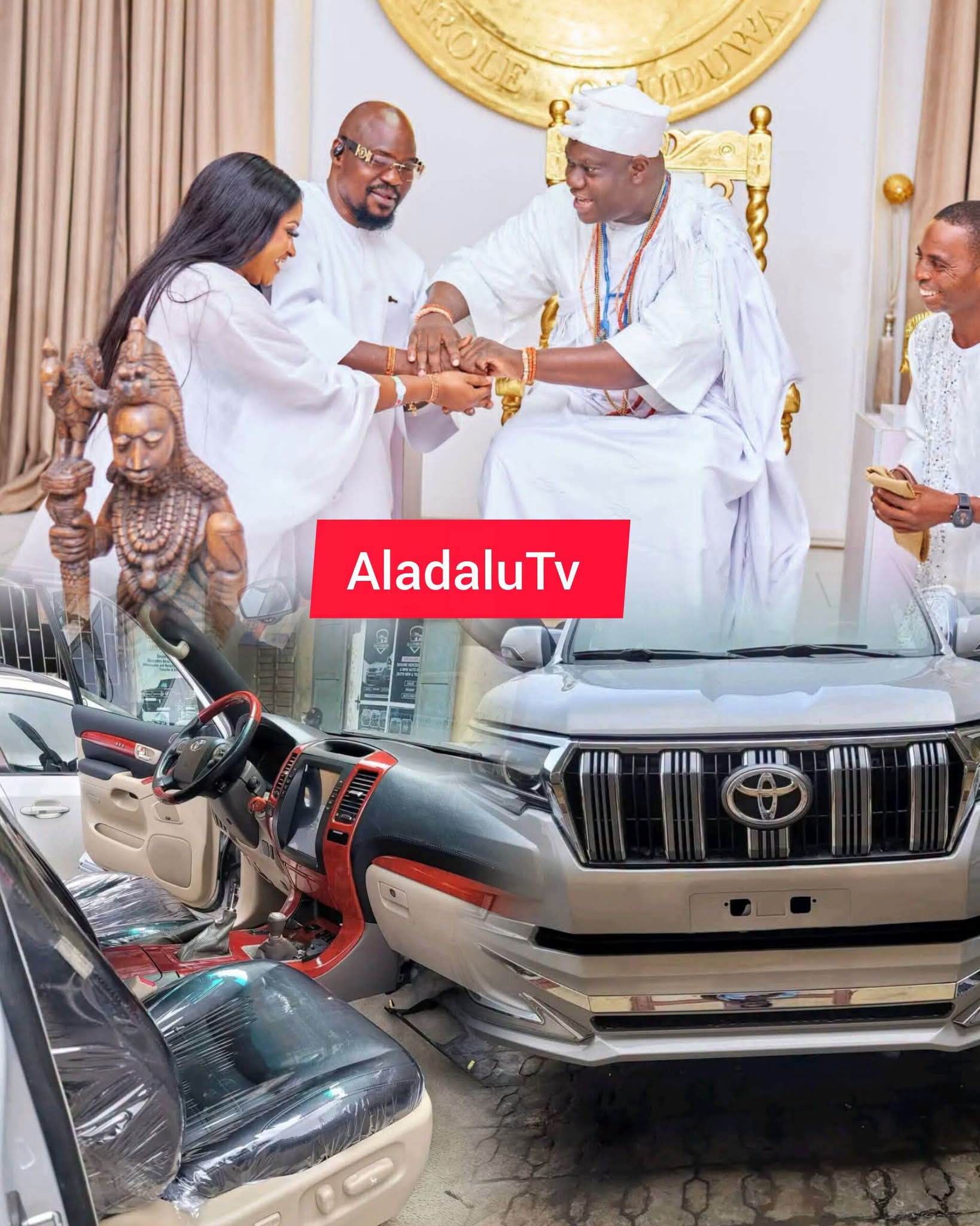 🇳🇬👑: Ooni of Ife honours Ile Ife born actor Baba Ijesha with the Baba Awada Kọngẹ̀ Òduwà chieftaincy title and a brand new car to mark his marriage and the birth of his son.