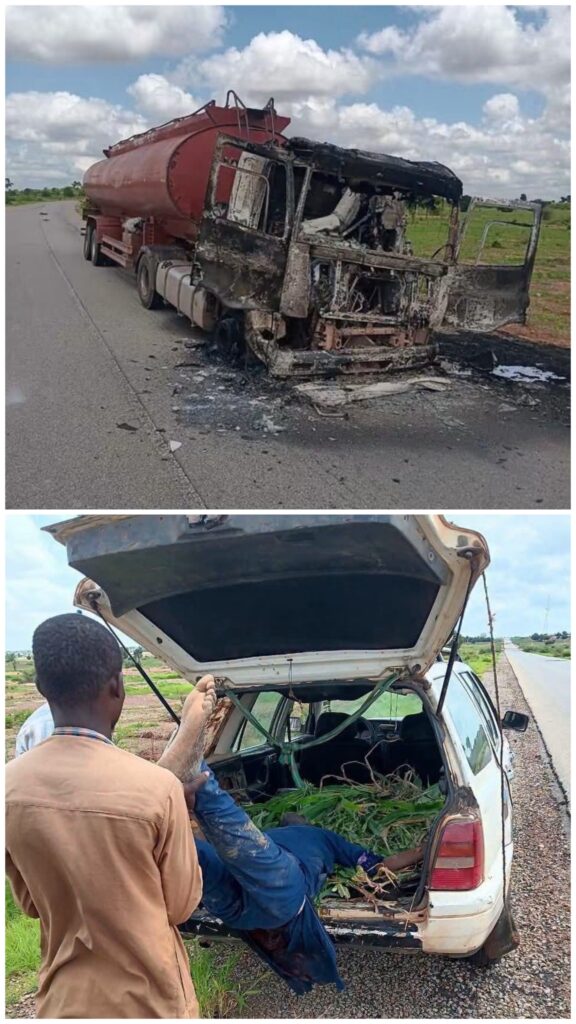 BREAKING 🚨🔥: Bandits Attack Petroleum Tanker in Zamfara, Shoot Driver and Set Vehicle Ablaze.