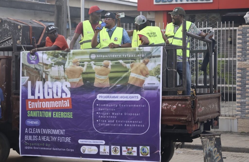 TYF, IDERA Environmental Sanitation Corps Join Lagos Monthly Sanitation Exercise in Amuwo-Odofin