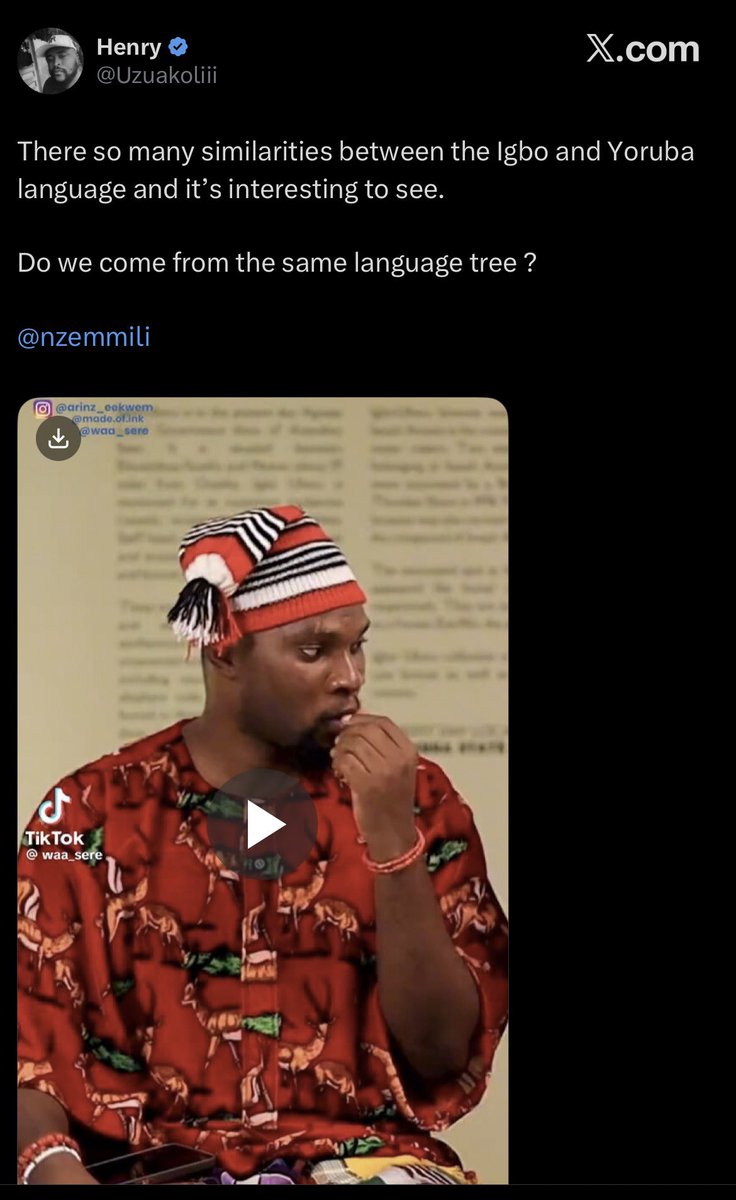DISCLAIMER: Yoruba and Igbo Are Not Related – Any Claims of Similarity Are Revisionist Nonsense
