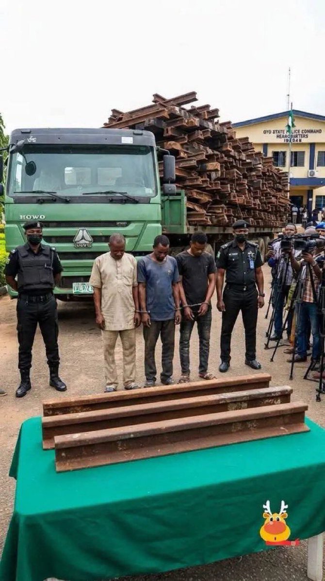 Police Bust Railway Vandalism Syndicate in Oyo, Recover N200m Stolen Tracks